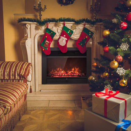 Dreamade 28.5" Electric Fireplace Insert Recessed Mounted with 3 Color Adjustable Flames