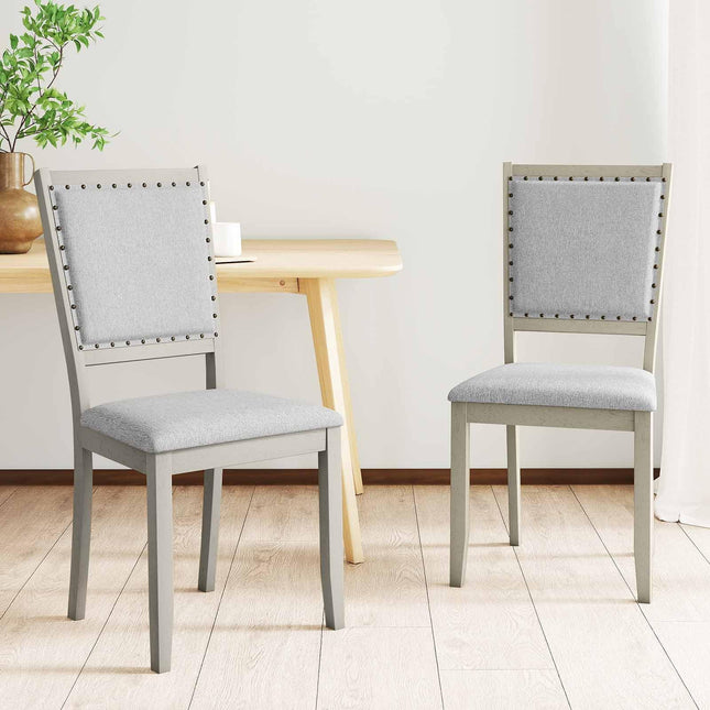 Dreamade Dining Chairs Set of 2/4 Fabric Upholstered Kitchen Chairs w/Padded Seat & Back Cushions