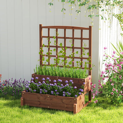 Dreamade Raised Garden Bed with Legs and Trellis