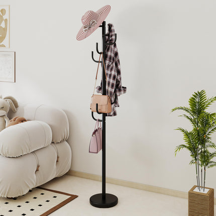 Dreamade 69" Metal Coat Rack 8-Hook Cactus Clothes Stand
