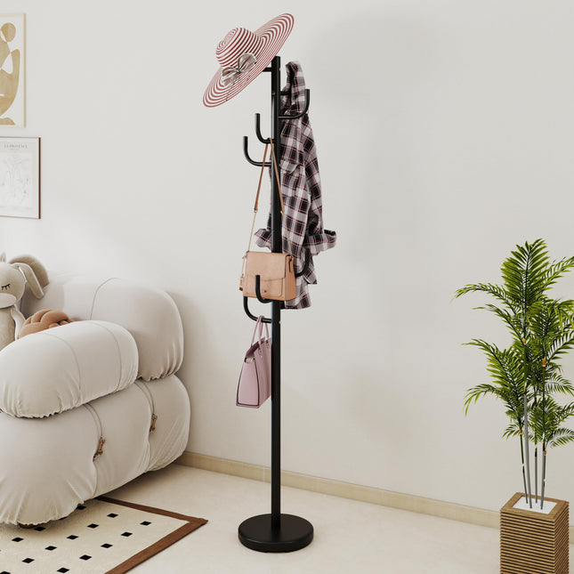 Dreamade 69" Metal Coat Rack 8-Hook Cactus Clothes Stand