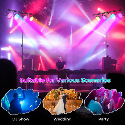 Dreamade DJ Light Stand, 14FT Lighting Truss System with 32 Lights Hold 220LBS Capacity