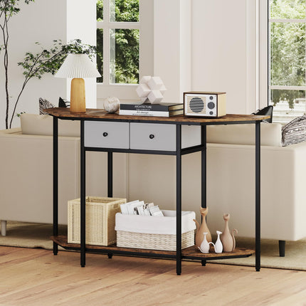 Dreamade 51" Console Table with 2 Drawers Freestanding Sofa Tables Behind Couch