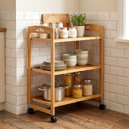 Dreamade 3-Tier Rolling Storage Cart for Living Dining Room