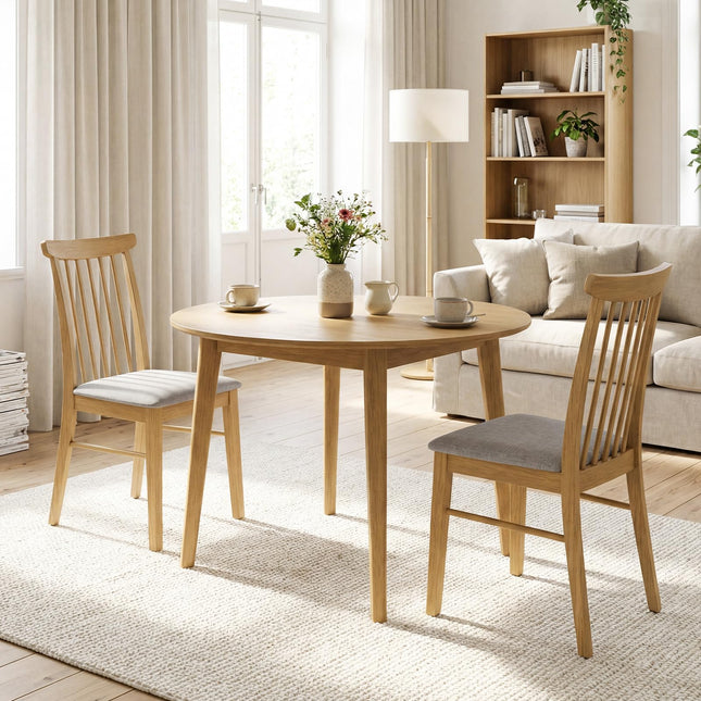 Dreamade Dining Chairs Set of 2/4 w/Rubber Wood Frame