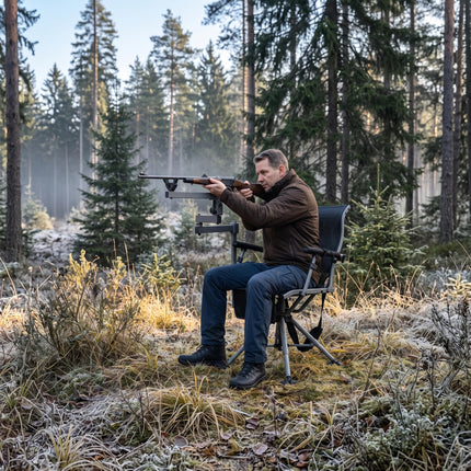 DREAMADE Hunting Chair with Gun Rest 360°Swivel Blind Chair