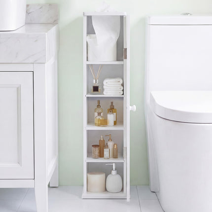 Dreamade Small Bathroom Storage Cabinet with Door and Removable Shelves