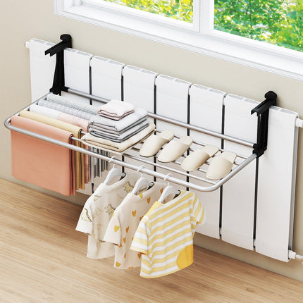 Dreamade Aluminum Hanging Laundry Rack with Adjustable and Foldable Brackets (37" L)