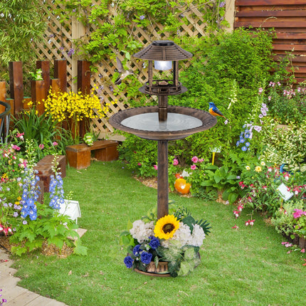 Dreamade 42 inch Bird Bath Solar Lighted
