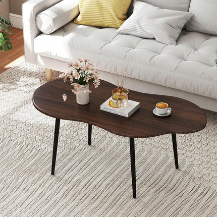 Dreamade Cloud Coffee Table | 39.5" Small Center Table with Metal Frame