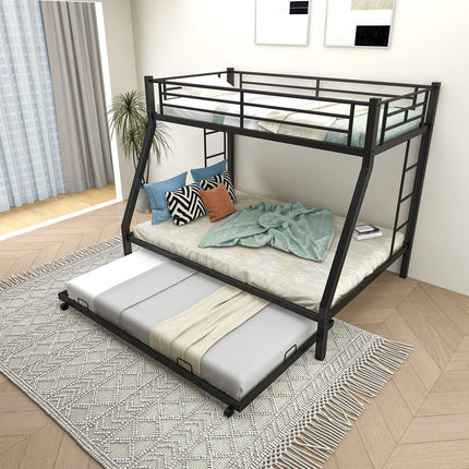 Dreamade Twin Over Full Bunk Bed with Trundle