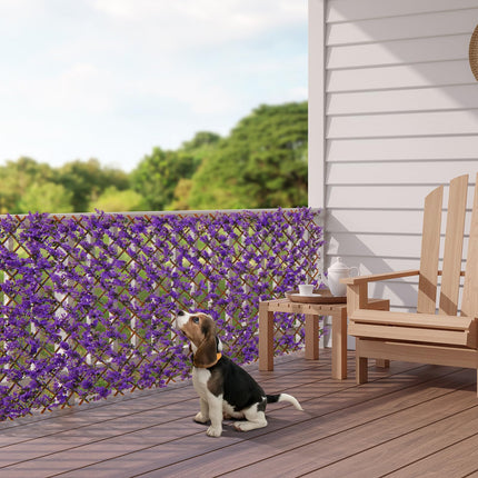 Dreamade Expandable Fence Privacy Screen - Decorative Faux Fencing Panel for Balcony