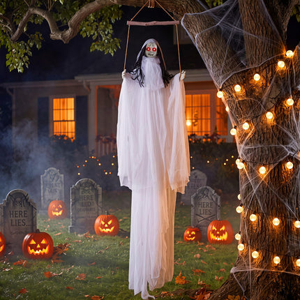 DREAMADE 6.4 FT Sound Activated Halloween Hanging Girl