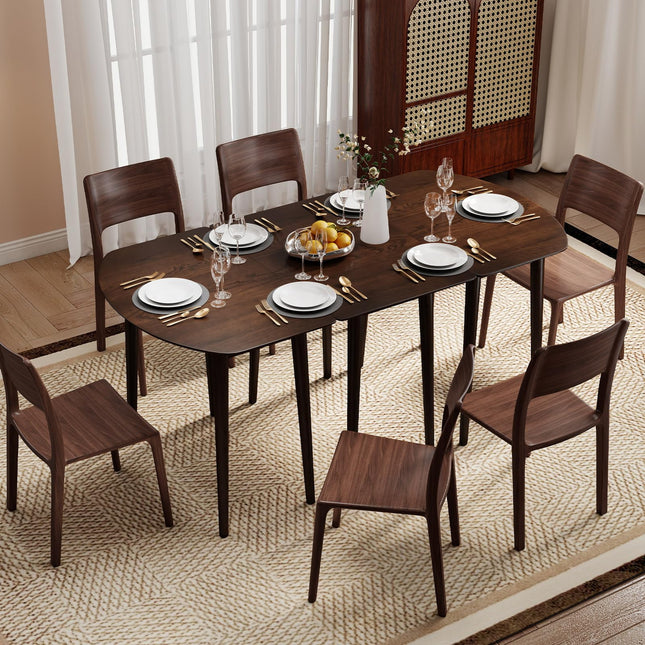 Dreamade Extendable Dining Table for 6-8 People 68" Farmhouse Kitchen Table