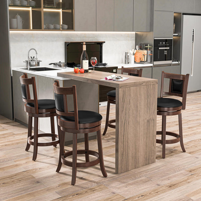 Dreamade Swivel Bar Stools Set