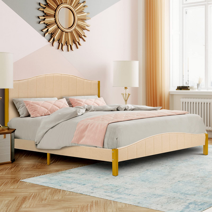 Dreamade Full Size Upholstered Bed Frame