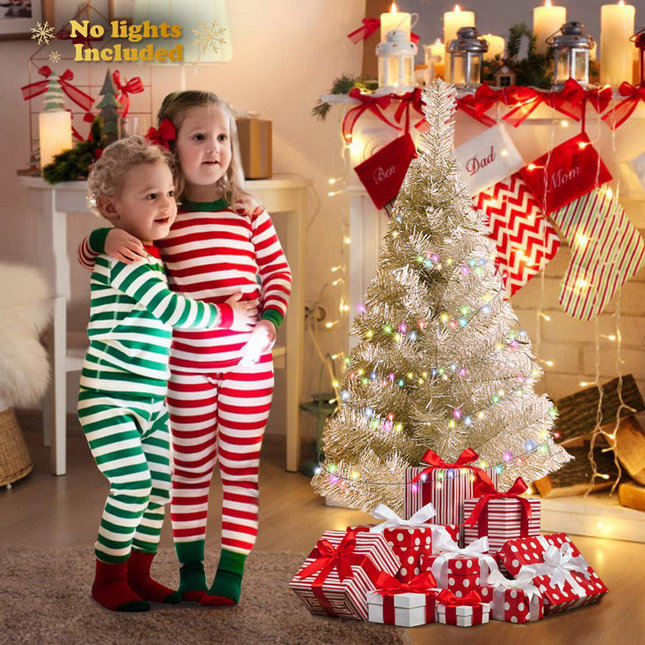 Dreamade 3ft Silver Pencil Christmas Tree, Artificial Slim Tree - DreamadeUS