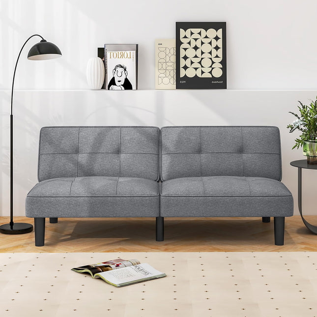Dreamade Convertible Futon Sofa Bed, Upholstered Folding Recliner