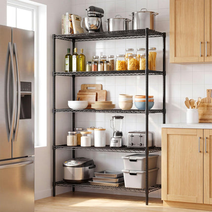 Dreamade 5-Tier Metal Storage Shelving Unit with V-Shaped Wire Rack