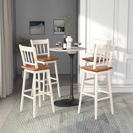 30.5 Inch Rubber Wood Bar Chairs - Dreamade