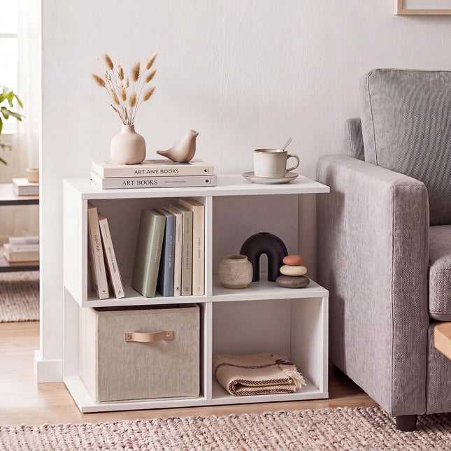 Dreamade 17" Modern S-Shaped 4-Cube Couch End Sofa Side Table with Storage (1/2)