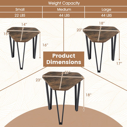 Dreamade Nesting Coffee Tables Set of 3 for Living Room & Apartment