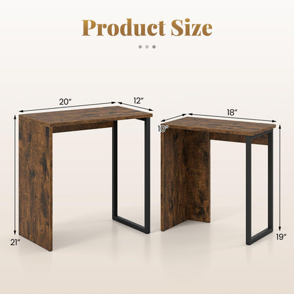 Dreamade Nesting Coffee Table Set of 2 for Living Room
