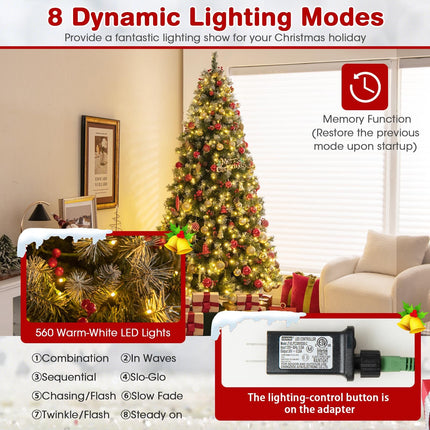 Dreamade Pre-Lit Christmas Tree with 8 Lighting Modes