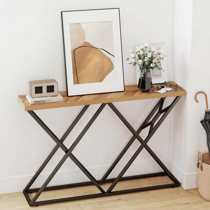 Dreamade 55" Industrial Console Table for Living Room