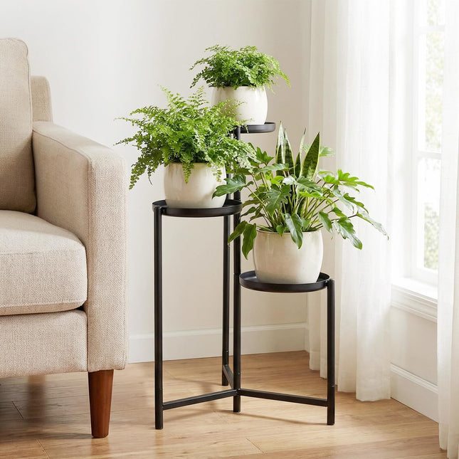 Dreamade 3-Tier Metal Tall Corner Plant Stand Indoor Outdoor