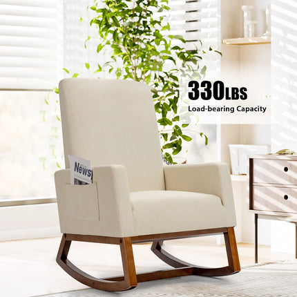 Dreamade Rocking Chair Upholstered Living Room Chair