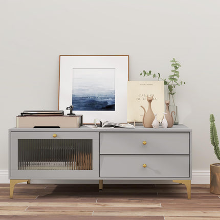 Dreamade TV Stand for TVs up to 55”, Entertainment Center with Storage Drawers