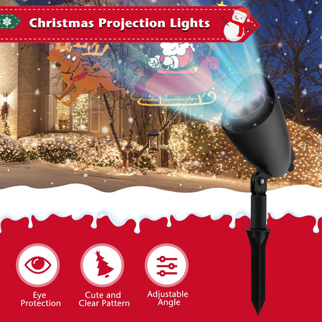 Dreamade Christmas Projector Lights Outdoor | LED Santa Claus on Sleigh Projection Lamp