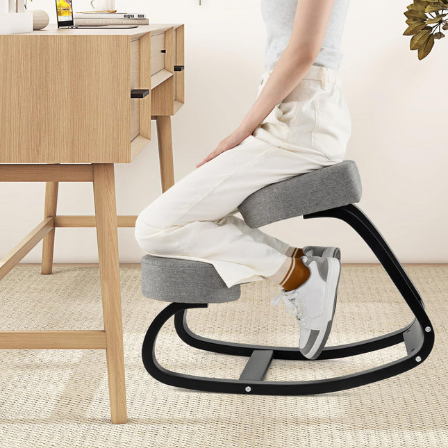 Dreamade Ergonomic Kneeling Chair, Rocking Posture Chair with Padded Cushion