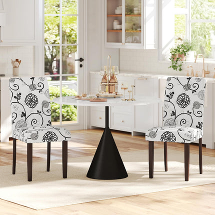 Dreamade Tufted Dining Chairs Set of 2/4 Upholstered Kitchen Chairs w/Padded Seat & High Backrest