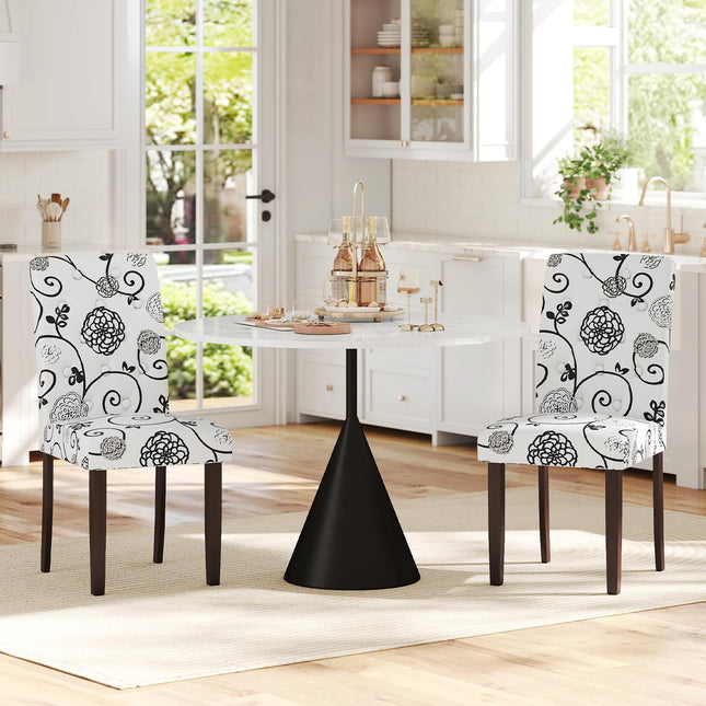 Dreamade Tufted Dining Chairs Set of 2/4 Upholstered Kitchen Chairs w/Padded Seat & High Backrest