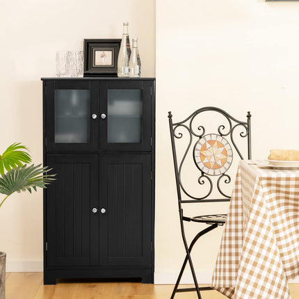 Dreamade Storage Cabinet with Doors - Bathroom Floor Cabinet, Freestanding Tall Cabinet