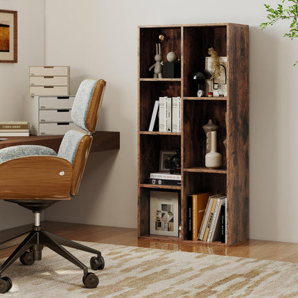 Dreamade Floor Standing Open Bookshelf w/Storage Shelves