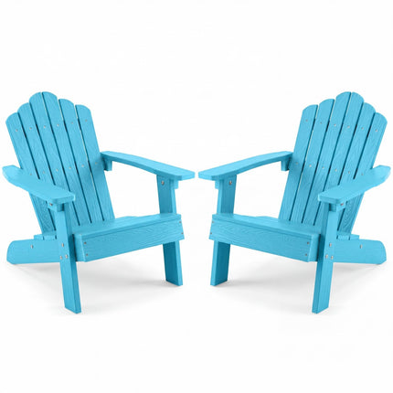 Dreamade Kids Adirondack Chair, All-Weather HIPS Children's Outdoor Chair with Tilted High Backrest