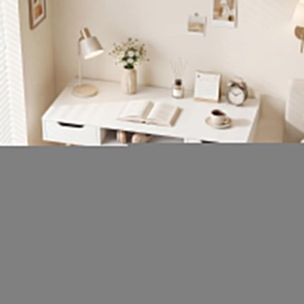 Dreamade 42.5" Minimalist Mid Century Modern Vanity Writing Desk with Open Storage Cubby