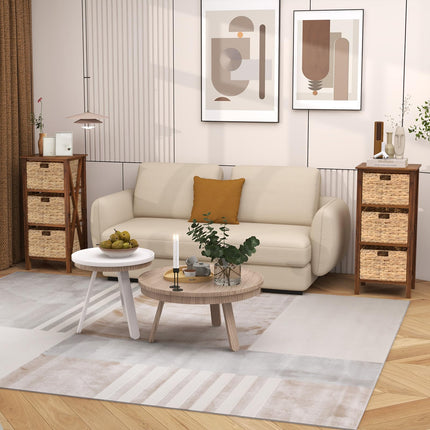 Dreamade Wooden X-Design Side Table End Table