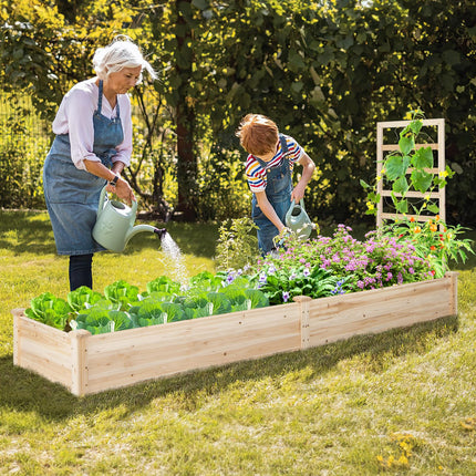 Dreamade Raised Garden Bed with Trellis, 93" L x 25" W x 40" H