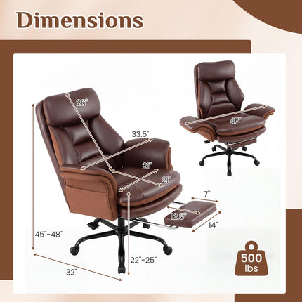 Dreamade Big & Tall Office Chair with Adjustable Armrest