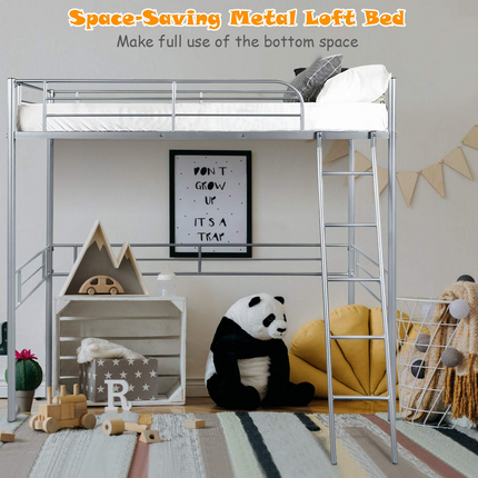 Dreamade Heavy Duty Twin Loft Bed with Ladder