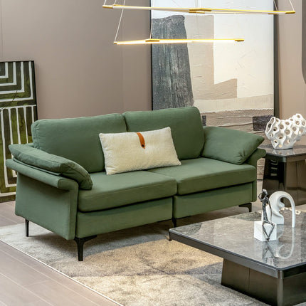 Dreamade 72.5" L Loveseat, 2-Seat Sofa Couch with Removable Armrest Pillows
