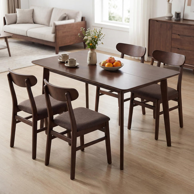 Dreamade Dining Table for 4-6 People 47" Rectangular Wooden Kitchen Table