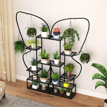 Dreamade 2 Pack 6-Tier Butterfly-Shaped Plant Stand Indoor