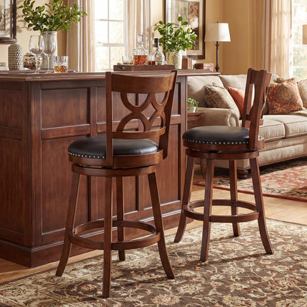 Dreamade Swivel Bar Stools Set of 2/4 with Upholstered Seat