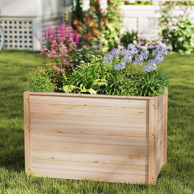 Dreamade Wood Raised Garden Bed for Patio Backyard