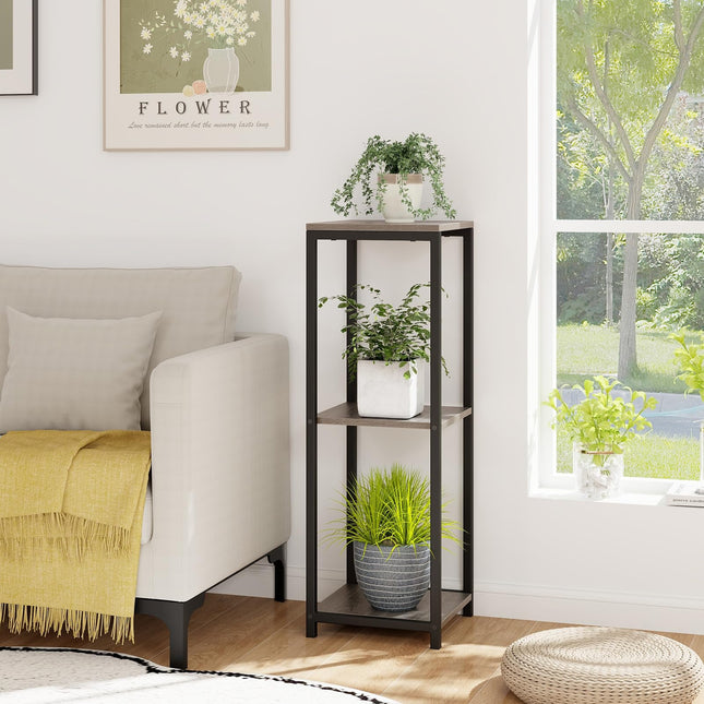Dreamade 3 Tier Tall Plant Stand Indoor, 36 Inch Corner Plant Holder with Metal Frame